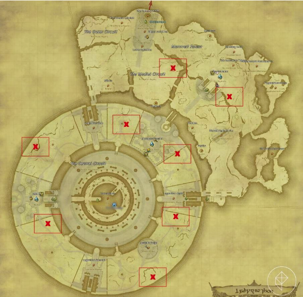 Labyrinth Treasure Map Locations