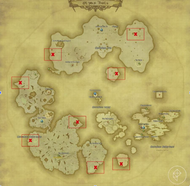 Ultima Thule Treasure Map Locations